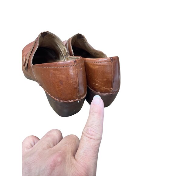 Dansko Womens Brown Leather Mules Clogs Nursing Shoes Size 39/8 SKU 9332 - Picture 13 of 16